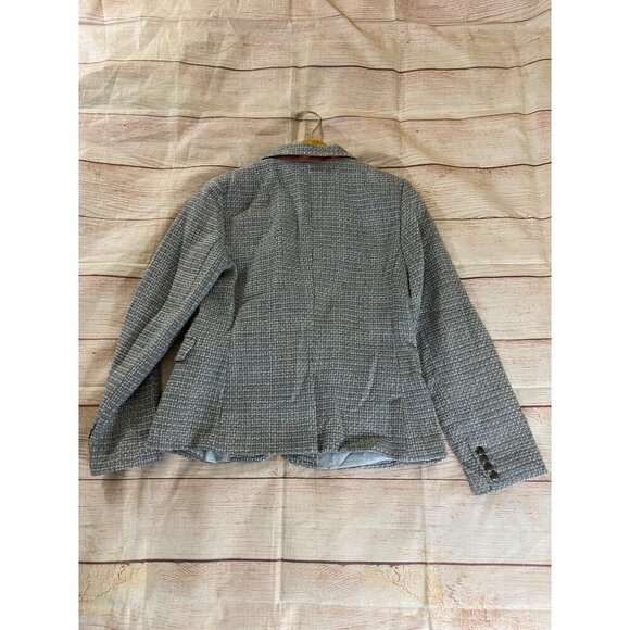 Banana Republic Women's Grey Textured Pop C Basket Weave Blazer - 12 - Picture 12 of 12